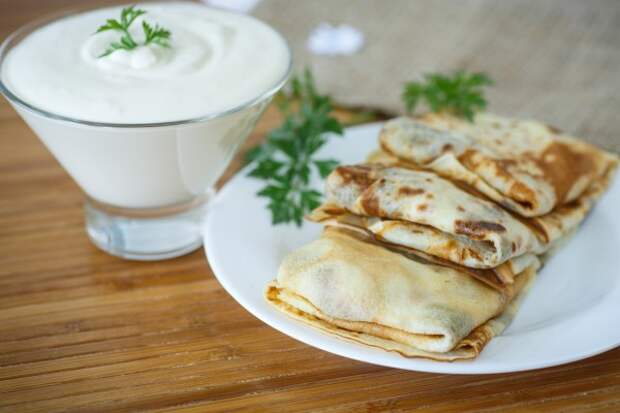 Блины с грибной начинкой