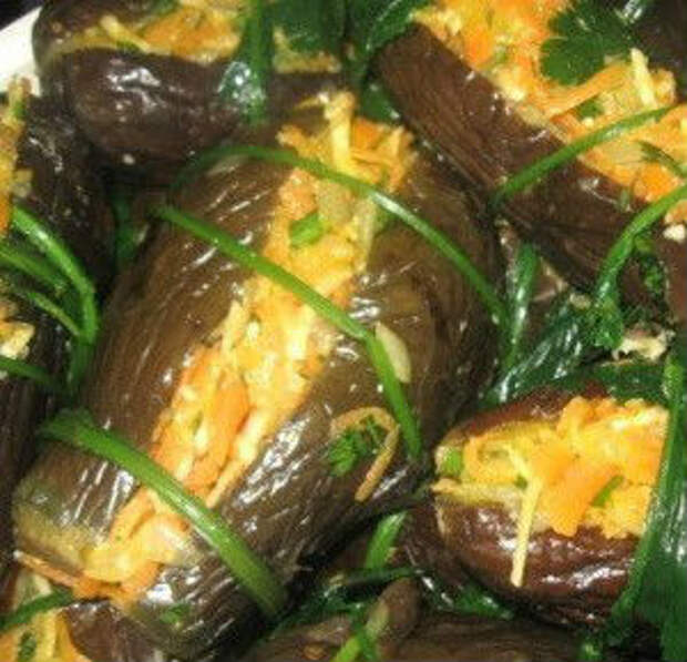 фаршированные баклажаны овощами