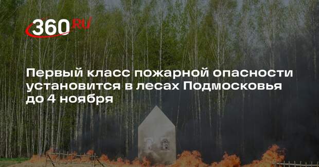 Первый класс пожарной опасности установится в лесах Подмосковья до 4 ноября