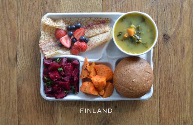 Финляндия ланч, обед, рацион, школа, школьный обед