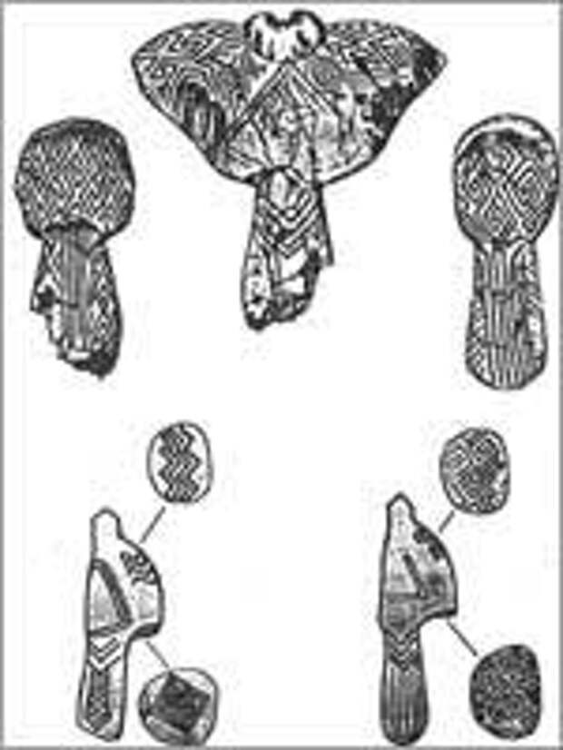 Фигурки птиц, найденные в Мезине, Украина, 10 000 дет до н.э.