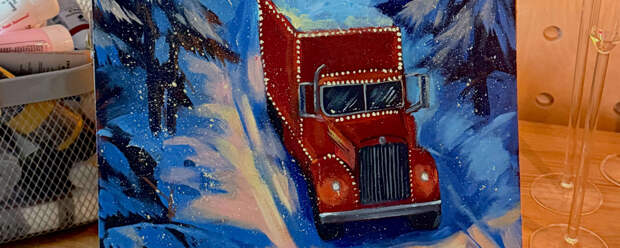 Мастер-класс по живописи акрилом «Праздник к нам приходит»