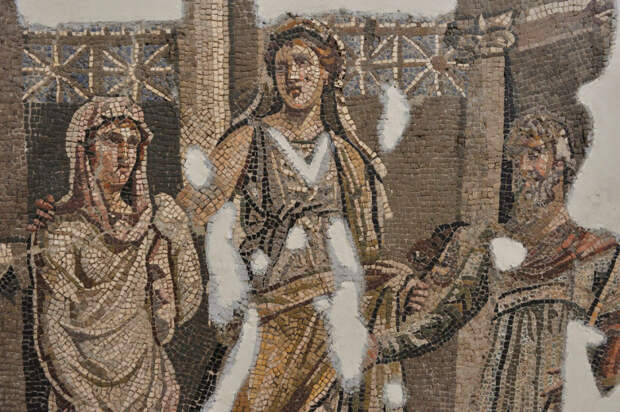 Мозаика «Ифигения в Авлиде»,  V век н. э., Антакья 