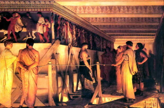 Фидий показывает бордюр Пантеона своим друзьям 1868 (живопись на Gallerix.ru)