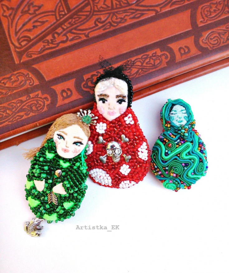 Мифические девицы: мини коллекция брошей от Artistka_EK