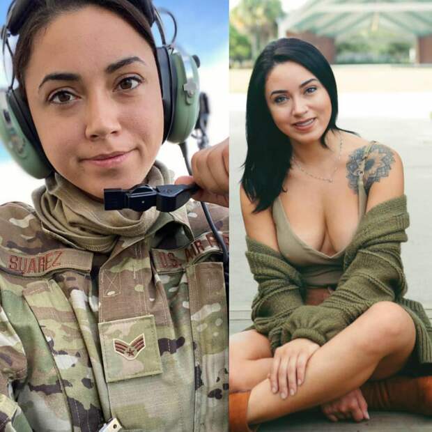 Красивые девушки в униформе и без неё
