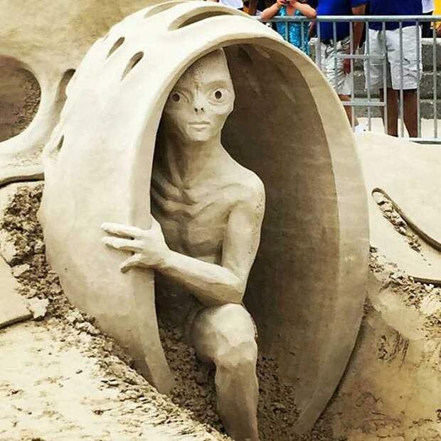 Удивительный скульптуры из песка искусство, песок, скульптура, фестиваль