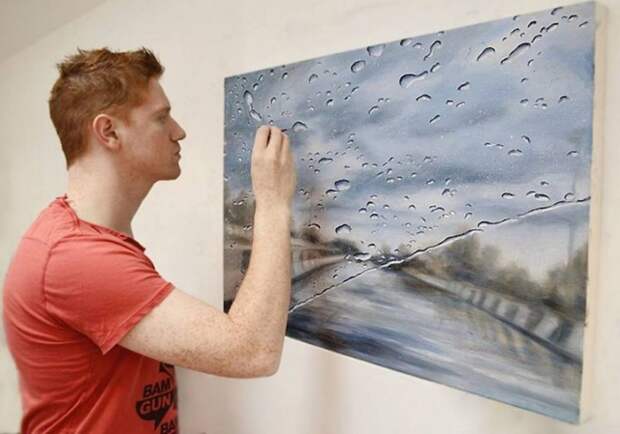 Художник, рисующий дождь! дождь, рисунок, своими руками, художник