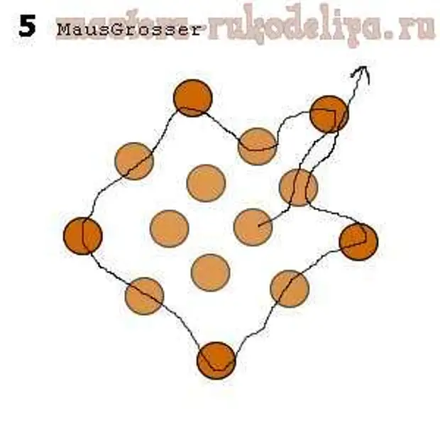 Мороженое из бисера схема