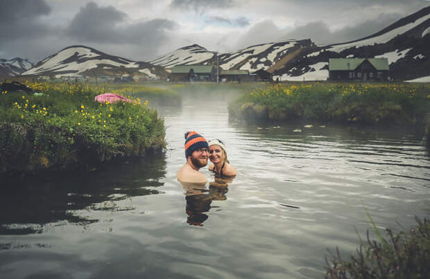 Мы купались в горячих источниках Исландии... приключения, путешествия