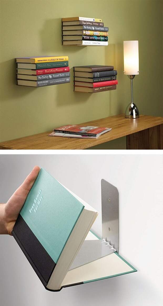 Креативные книжные полки. Фото