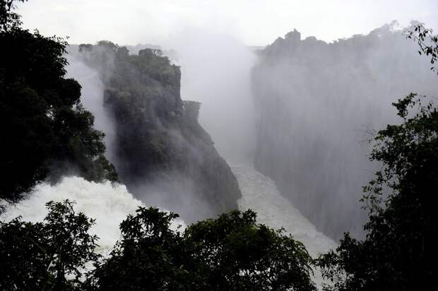 12. Купель Дьявола на водопаде Виктория, Зимбабве  пейзаж, планета, природа