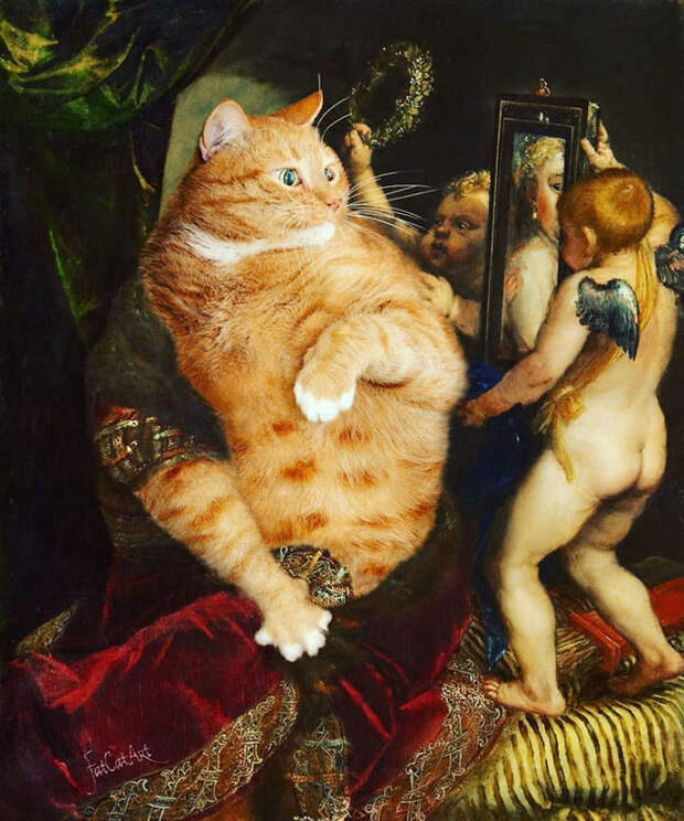 Famous-Paintings-Zarathustra-Fat-Cat-New-Art-Svetlana-Petrova