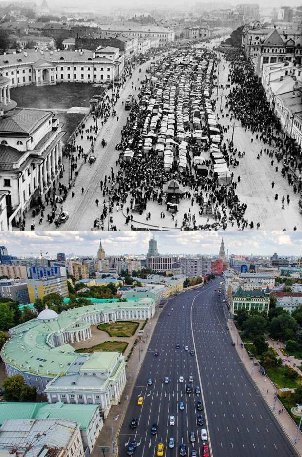 Знаковые места Москвы на снимках разных лет