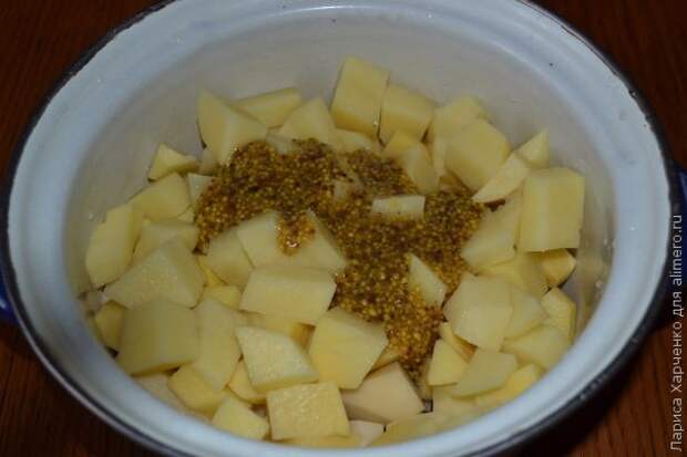 картошка, запеченная с горчицей картошка, запеченная с горчицей