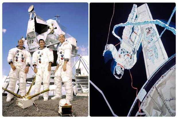 Питер Конрад и Джо Кервин ремонтировали солнечную батарею, которая не развернулась. Когда им, наконец, удалось выбить застрявший солнечный элемент, он вытолкнул их в открытый космос. К счастью, благодаря тросам их удалось вернуть.