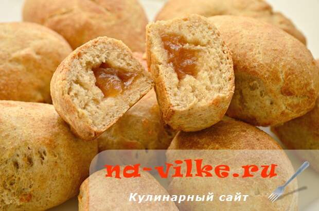 Запеченные овсяные пончики с яблочным повидлом в аэрофритюрнице