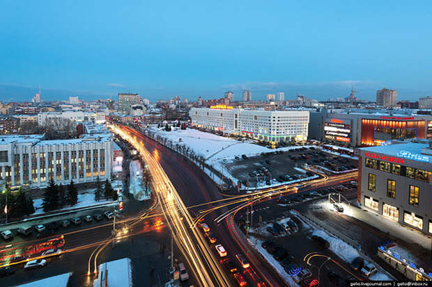 Зимняя Пермь с высоты