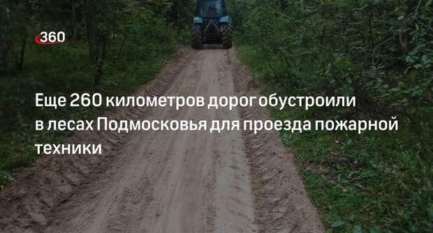 Еще 260 километров дорог обустроили в лесах Подмосковья для проезда пожарной техники
