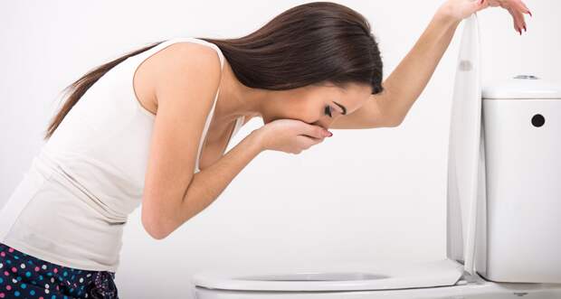 Vomiting girl