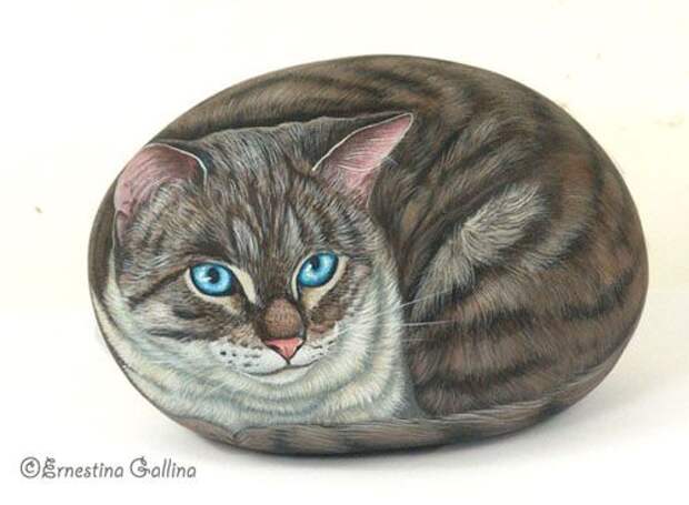 Рисунки на камнях от Ernestina Gallina