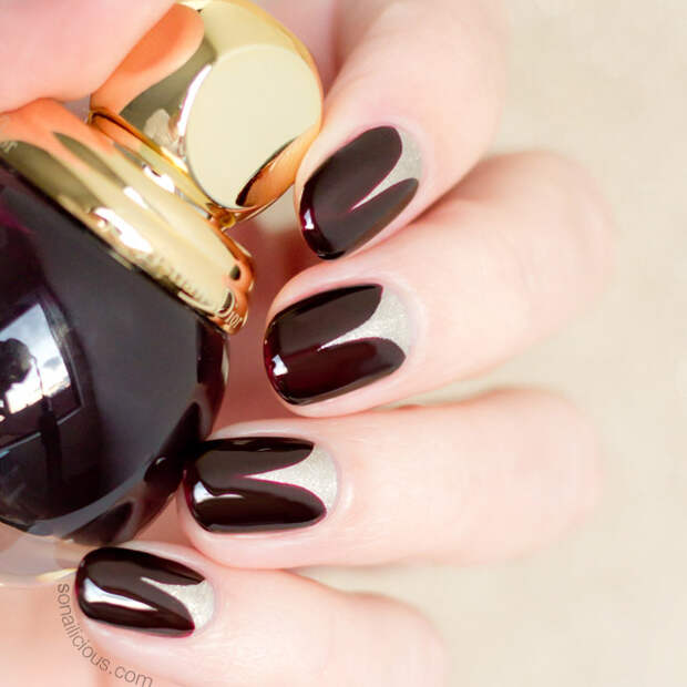 Маникюр пятницы: стильный вечерний nail-art с винным лаком Dior