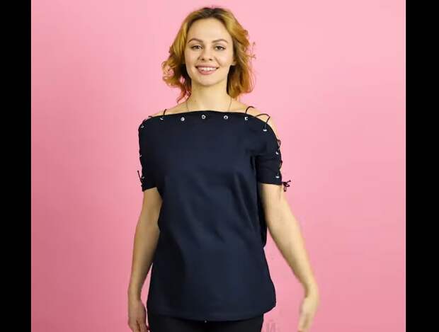 Переделка футболки в блузку (DIY)