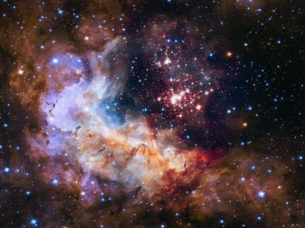 Westerlund 2 космос, красота, телескоп, хаббл, юбилей