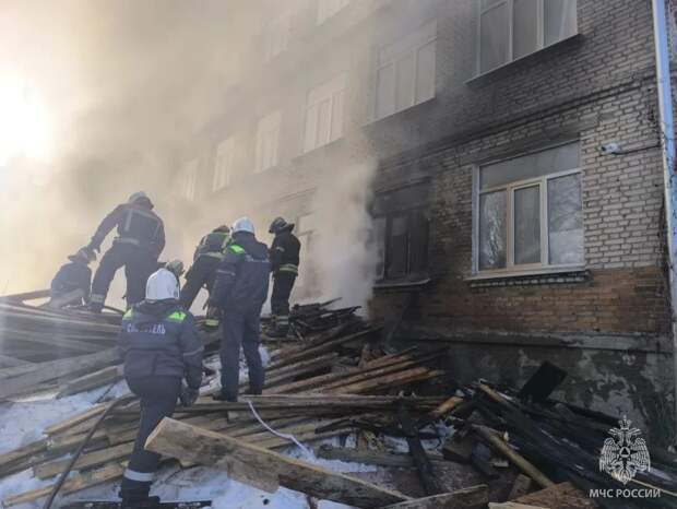 Во Владимире произошел пожар на территории школы №8