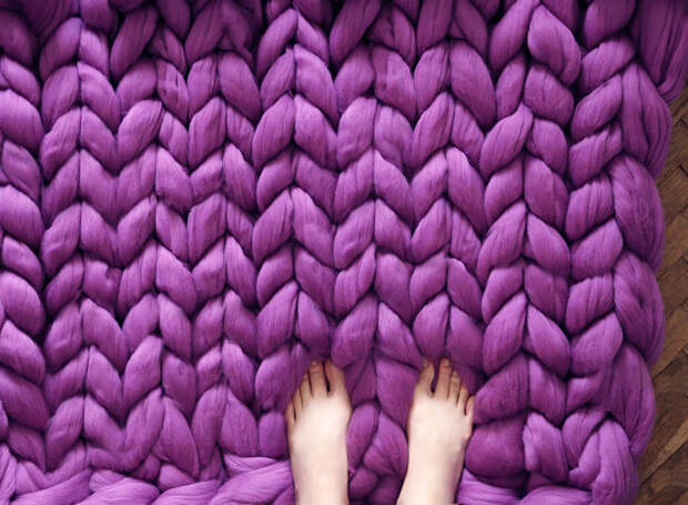 Массивное вязание Анны Мо вязание, плед, размер
