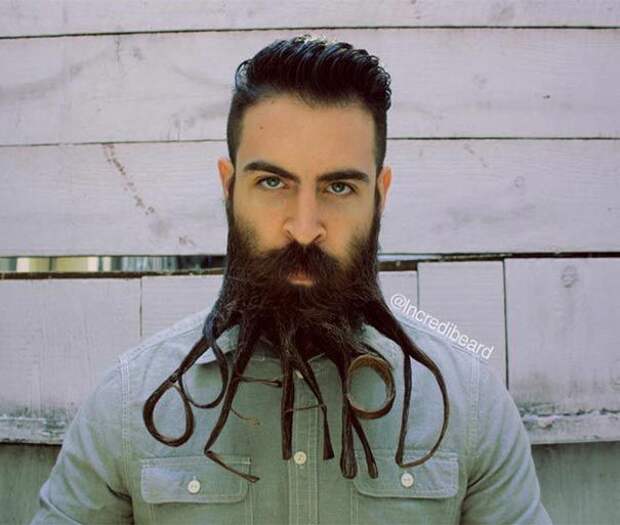 Mr. Incredibeard, скульптуры из бороды, Исайя Вэбб, Isaiah Webb