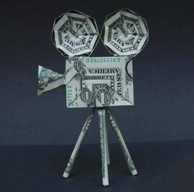 Money Origami Movie Projector