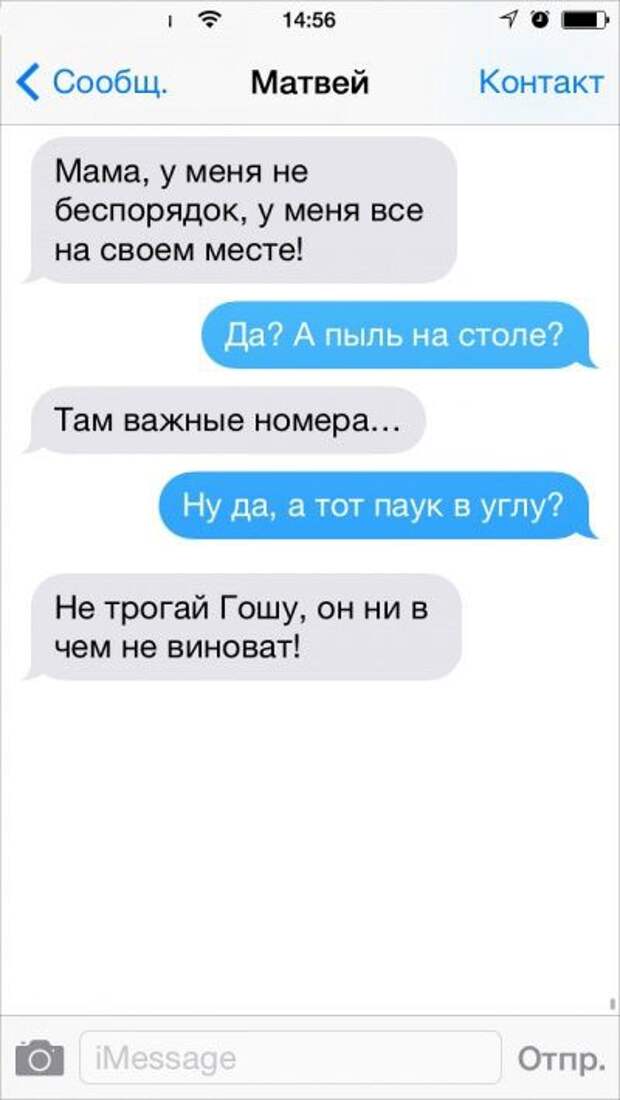 Бесподобные смс-сообщения от родителей родители, смс