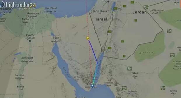 Российский пассажирский самолёт разбился на Синайском полуострове