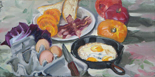 Завтрак еда, живопись, завтрак, искусство, картины, художники