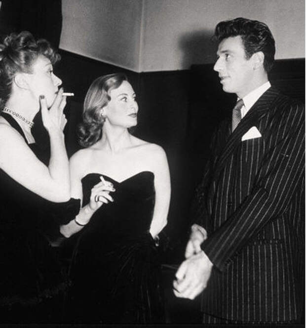 1951 - Edwige FEUILLERE, Michèle MORGAN, Yves MONTAND (415x445, 42Kb)
