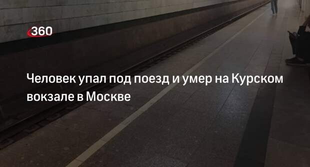 Человек упал под поезд и умер на Курском вокзале в Москве