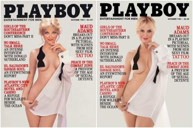 Немолодые модели позируют для обложек Playboy годы спустя. Номер 1981 года.