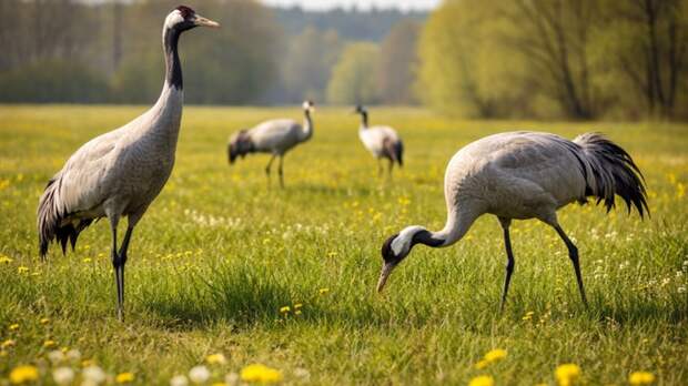 Теперь точно весна. Первые журавли прилетели в Алтайский край