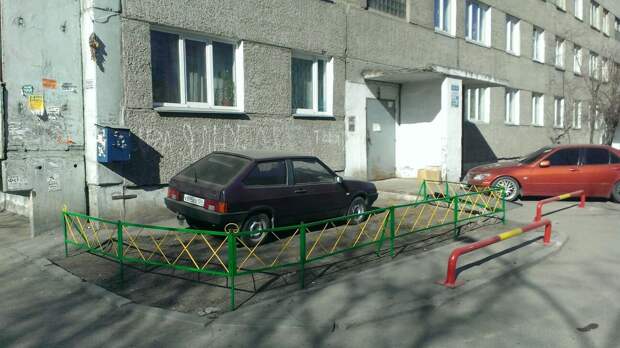 Наказание за неправильную парковку авто, парковка, прикол, юмор