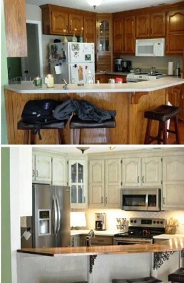 До и после: элегантная кухня своими руками