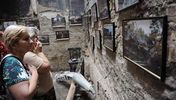 На открытии музея геноцида, посвященного трагическим событиям августа 2008 года в Южной Осетии. Архивное фото