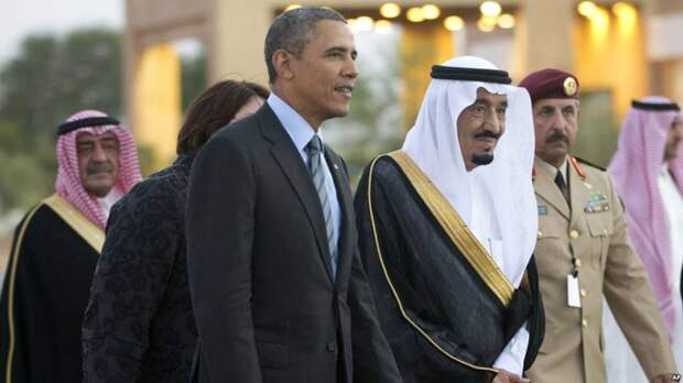 Фото: президент США Барак Обама и король Саудовской Аравии Салмаан ибн Абду́л-Ази́з Аль Сау́дглава