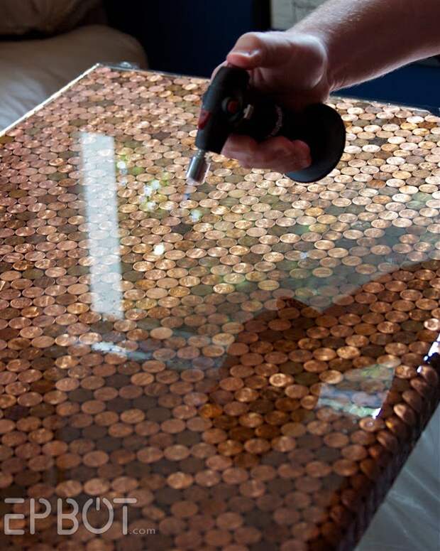 Столик из монет (Diy)