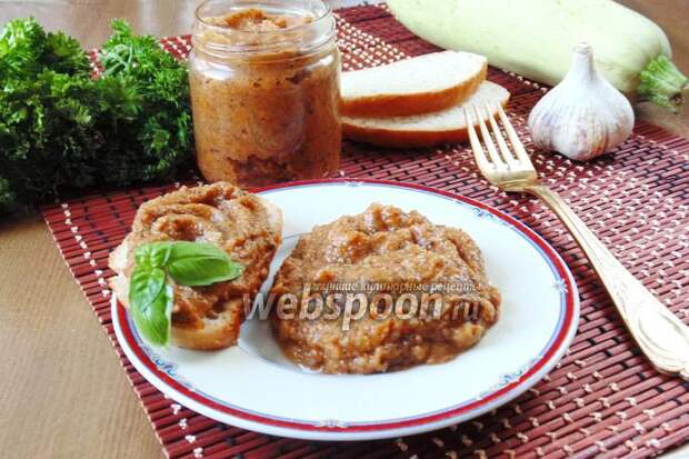 Фото Кабачковая икра с шампиньонами