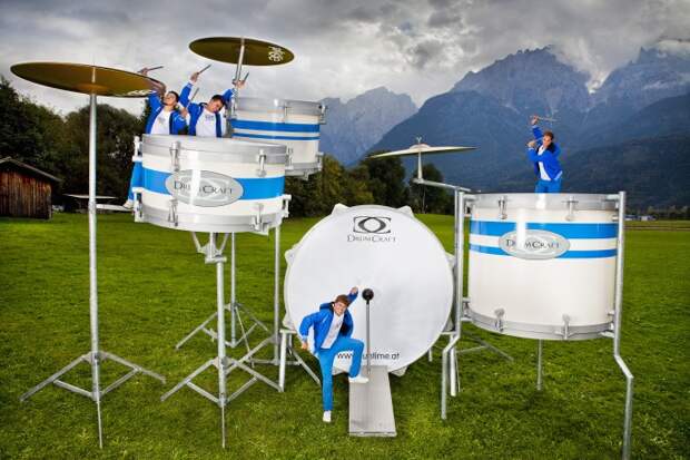 Самая большая барабанная установка. Фото: Guinness World Records