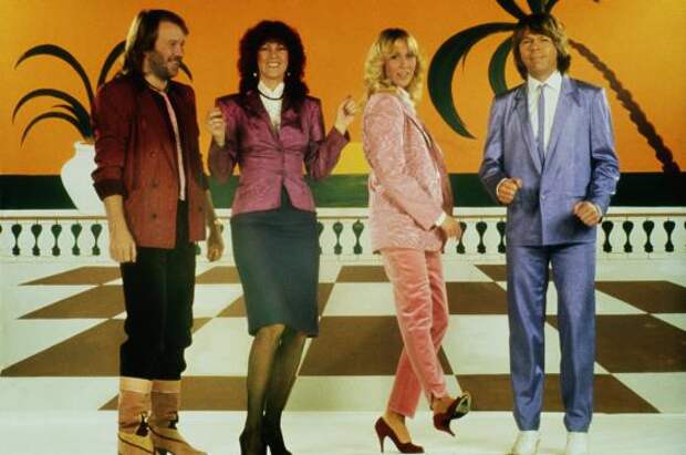 Swedish pop group Abba, circa 1980.