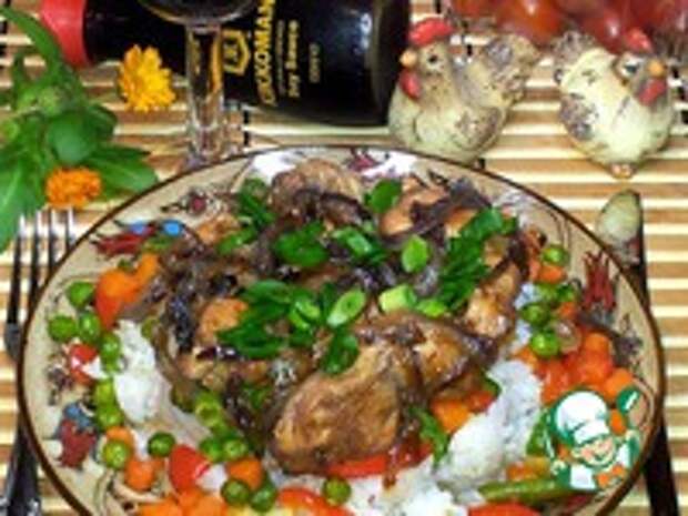 Карамелизированные курица и красный лук ингредиенты