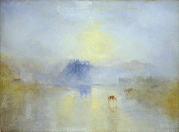 Небо на картинах известных художников. Уильям Тернер. «Замок Норем, рассвет», 1845