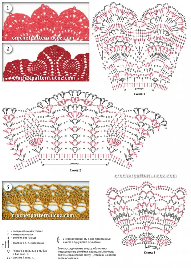 Схемы вязаных изделий. Вязание крючком кайма схемы. Вязание крючком кайма узоры и схемы. Вязание крючком кайма и обвязка схемы. Кружевной край крючком схема.